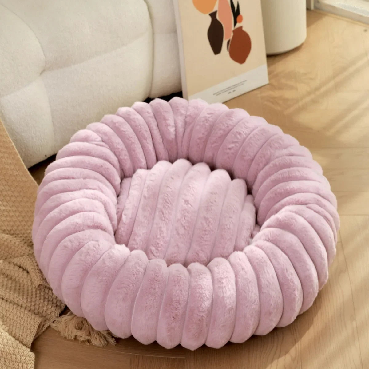 Lit Rond Ultra Moelleux pour Chiens et Chats – Taille 40 à 70 cm