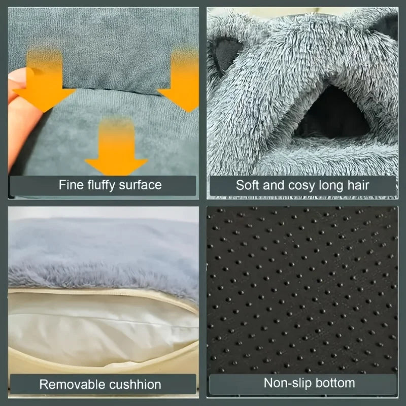 Lit d’Hiver Chaud et Confortable pour Chats et Petits Chiens