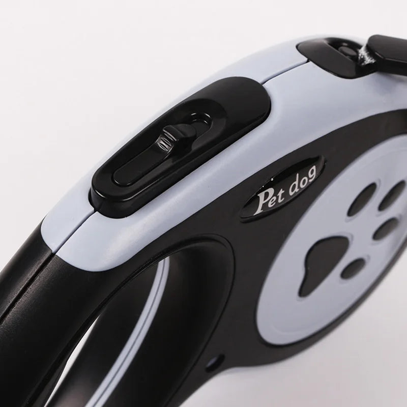 Laisse rétractable en nylon pour chiens – 3m/5m, durable et pratique