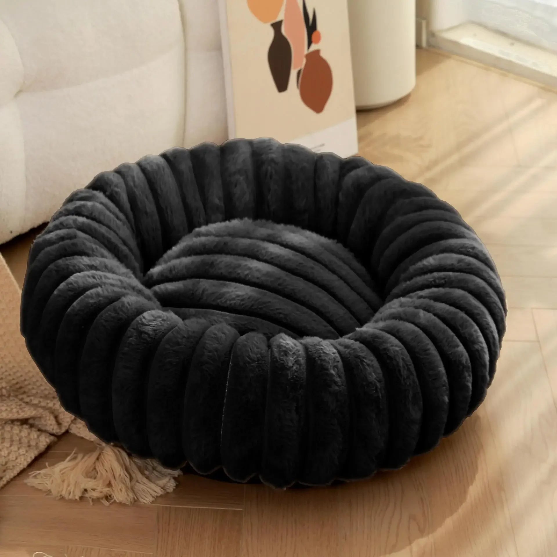 Lit Rond Ultra Moelleux pour Chiens et Chats – Taille 40 à 70 cm