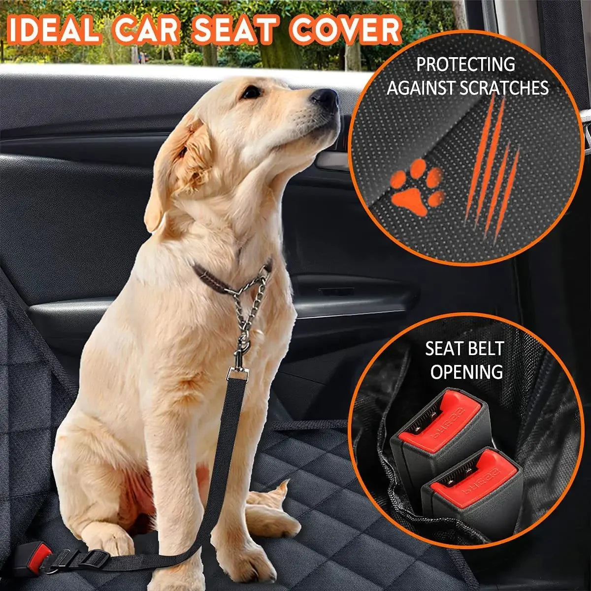 Housse de Protection Imperméable pour Siège Arrière – Voiture pour Chiens