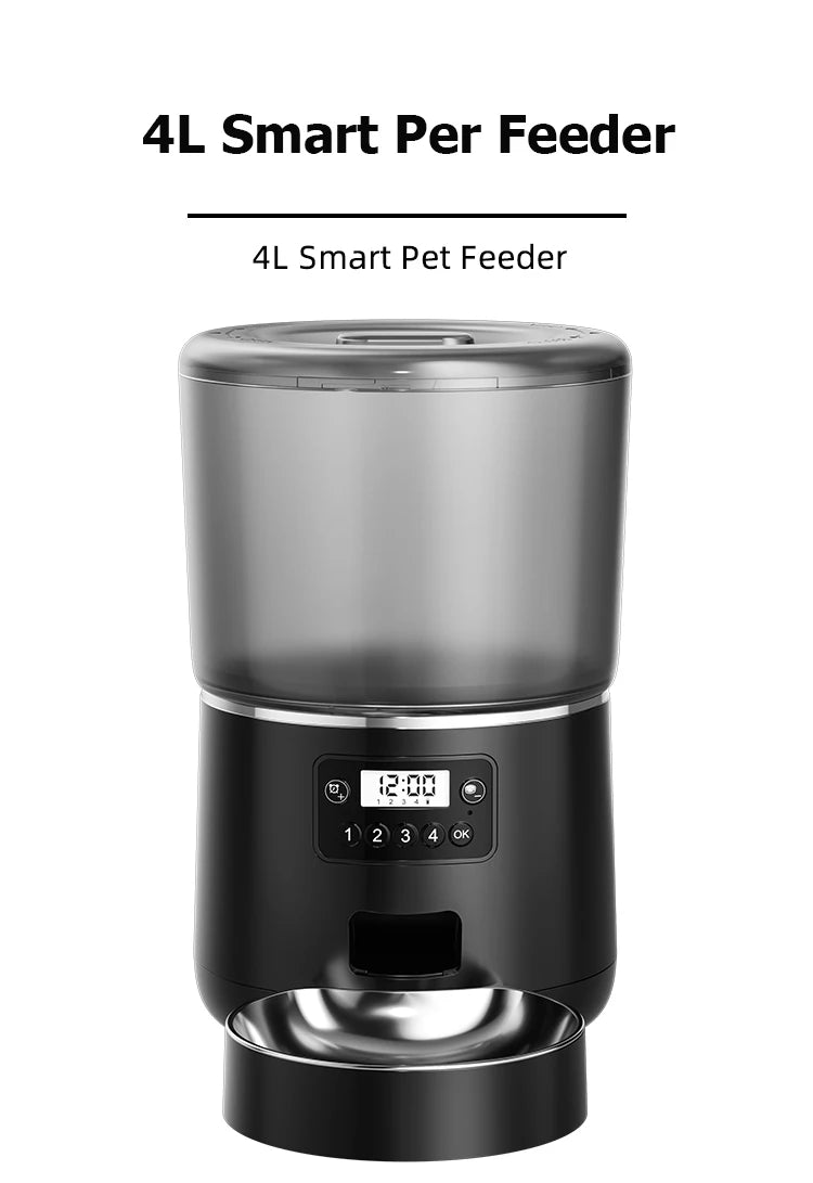 Distributeur automatique de nourriture 4L pour chien et chat – Programmable