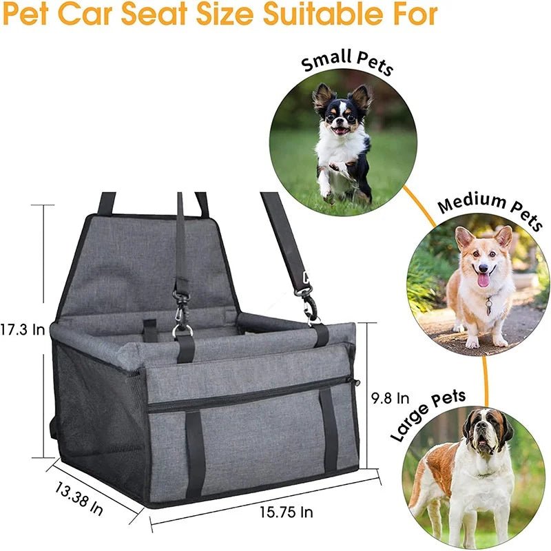 Housse de Siège Auto Sécurisée et Pliable pour Chien et Chat