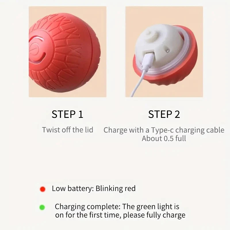 Balle Intelligente Interactive pour Chiens – Jouet Électronique Rechargeable USB