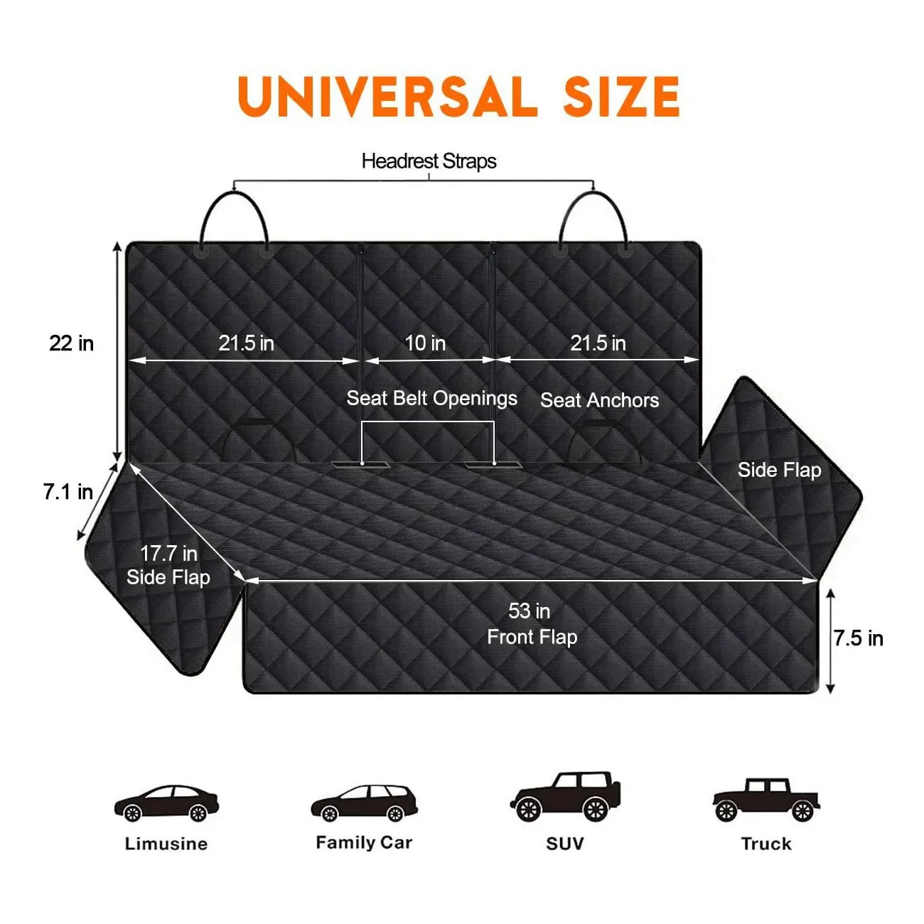 Housse de Protection Imperméable pour Siège Arrière – Voiture pour Chiens